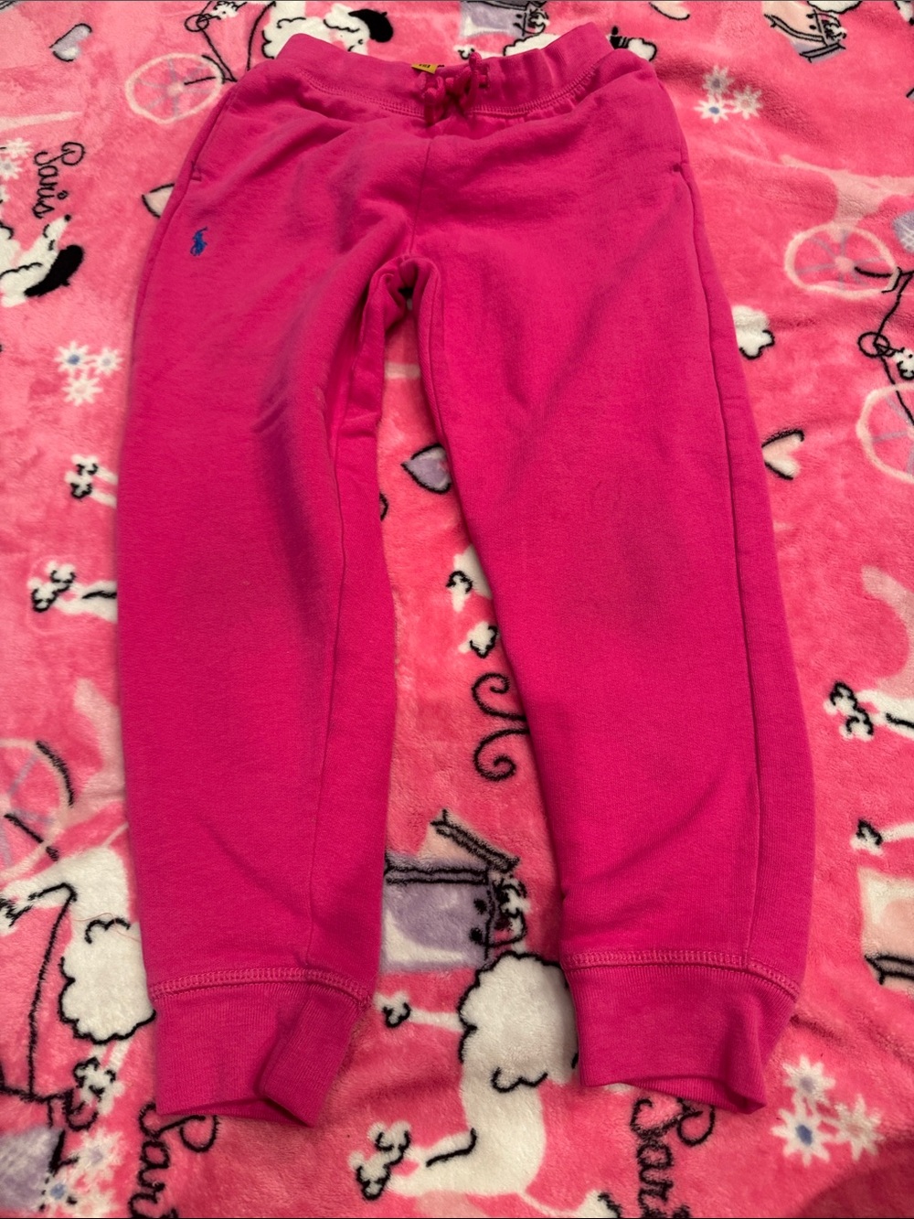 Polo by Ralph Lauren Girls' Bright Pink Fleece Joggers